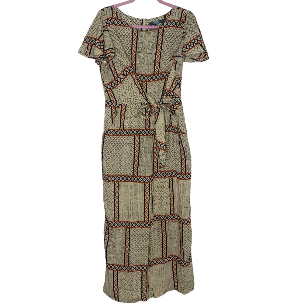 Eva Franco Letizia Waist Tie Aztec Geometric Jumpsuit - Picture 5 of 16